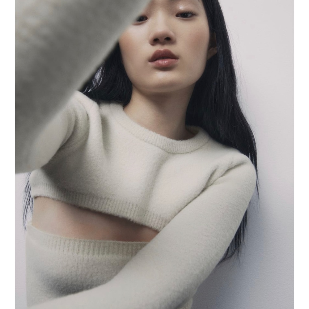 NWT ZARA Knit Arm Warmer Sweater S Blogger’s Fav - Picture 5 of 7